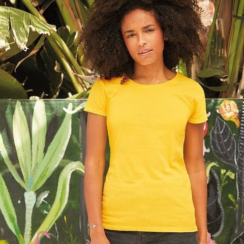 KOSZULKA DAMSKA DAMSKA FRUIT OF THE LOOM T-shirt White S Rozmiar S