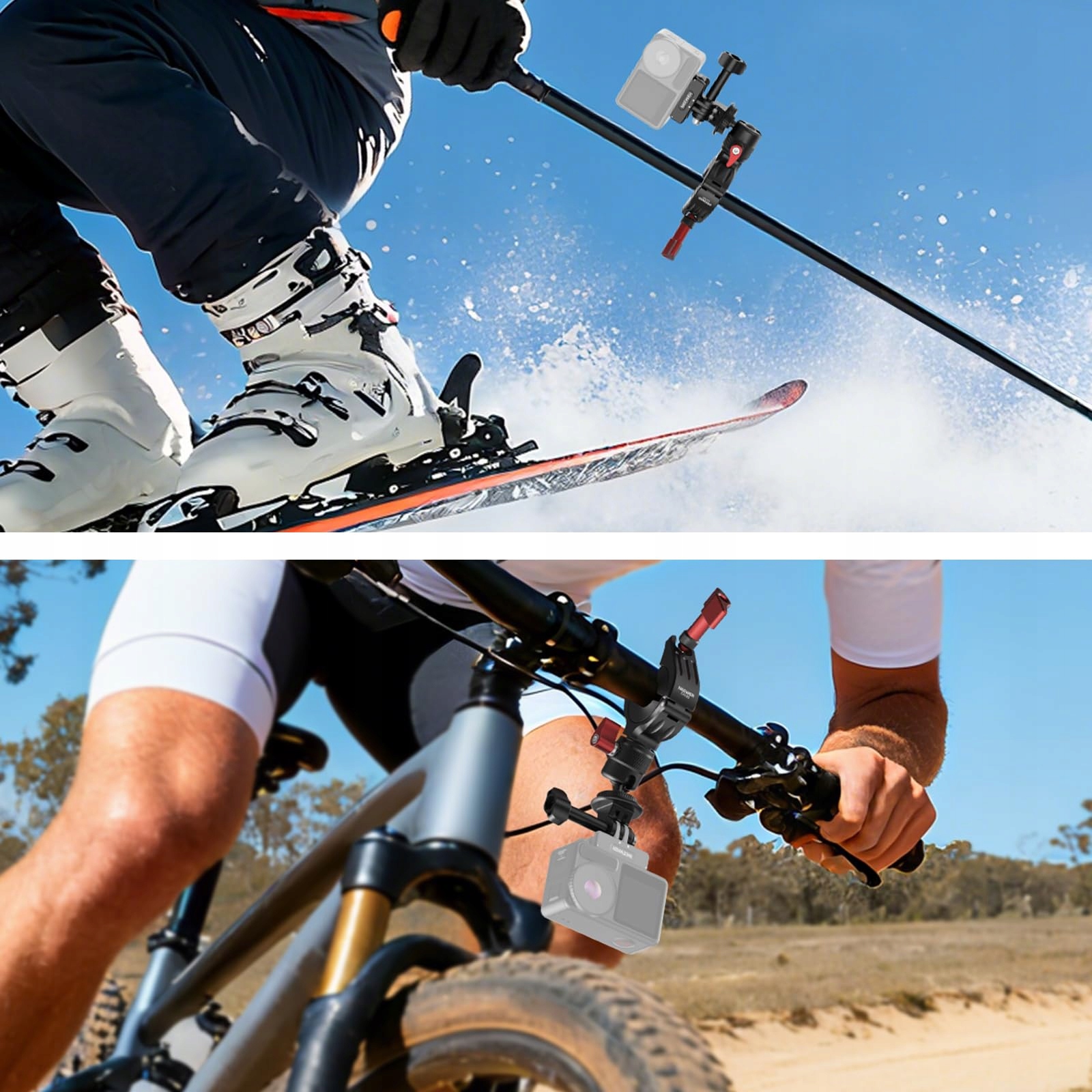 NEEWER Uchwyt Rowerowy Motocyklowy Kompatybilny z GoPro DJI Osmo 360° — miniatura 7