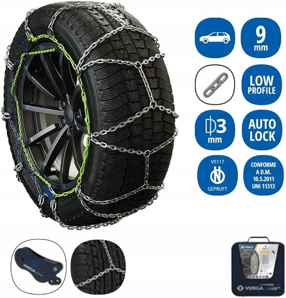 Snehové reťaze Veriga Pro Compact 9-110 gr. rozmer 110 Kn Certifikát