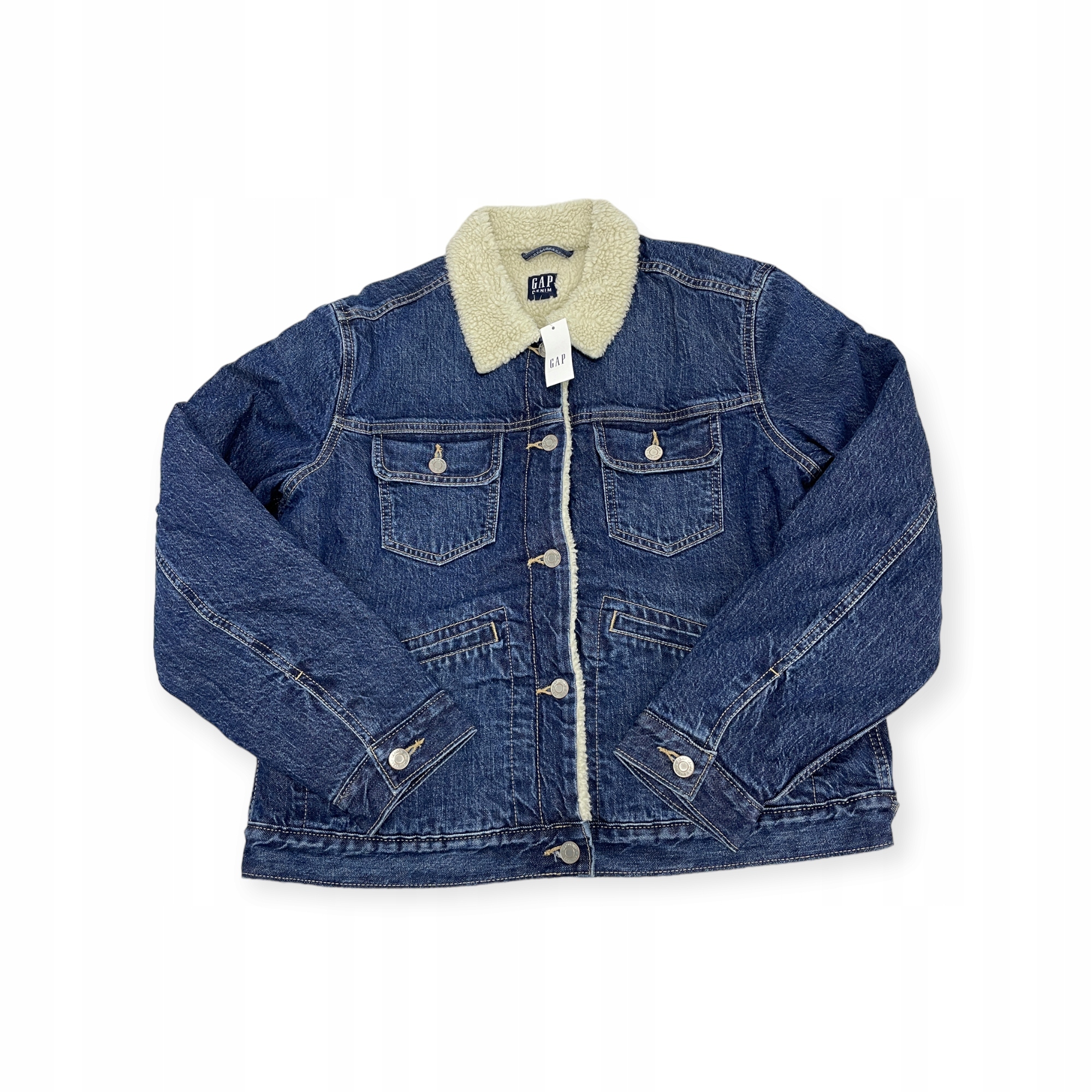 Dámská džínová bunda s kožíškem Gap Denim L