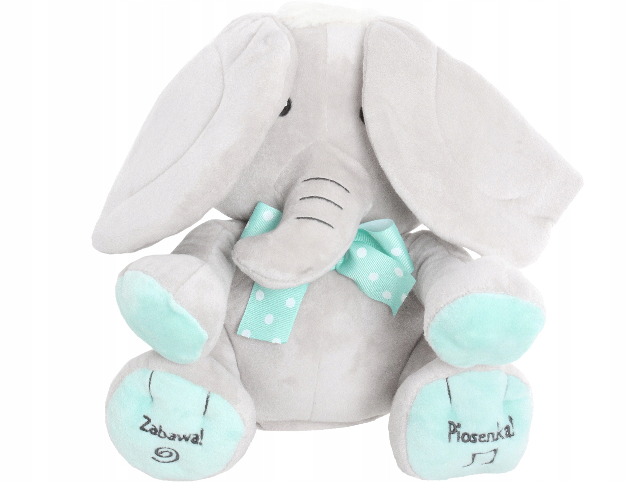 INTERAKTYWNY Słonik AKUKU Maskotka Słoń MÓWI Śpiewa PL A KUKU Rusza USZAMI Marka Madej