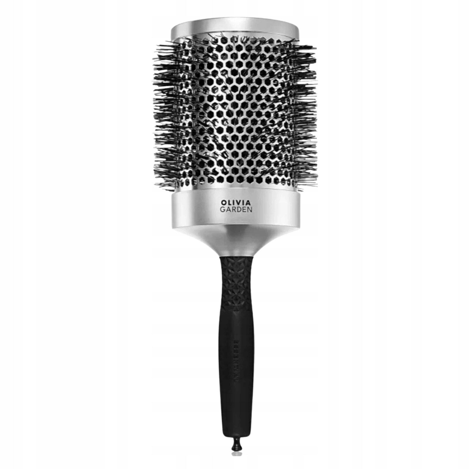 Olivia Garden Essential Blowout – kartáč na vlasy stříbrný 85 mm