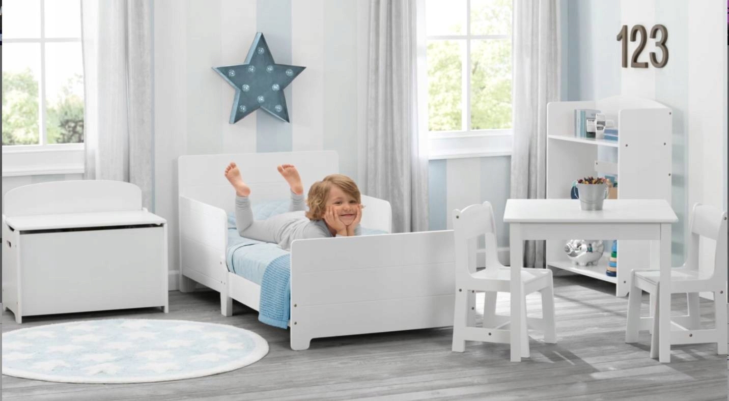 BIAŁY STOLIK DREWNIANY STÓŁ 2 KRZESEŁKA DLA DZIECI Z WADĄ Płeć chłopcy dziewczynki