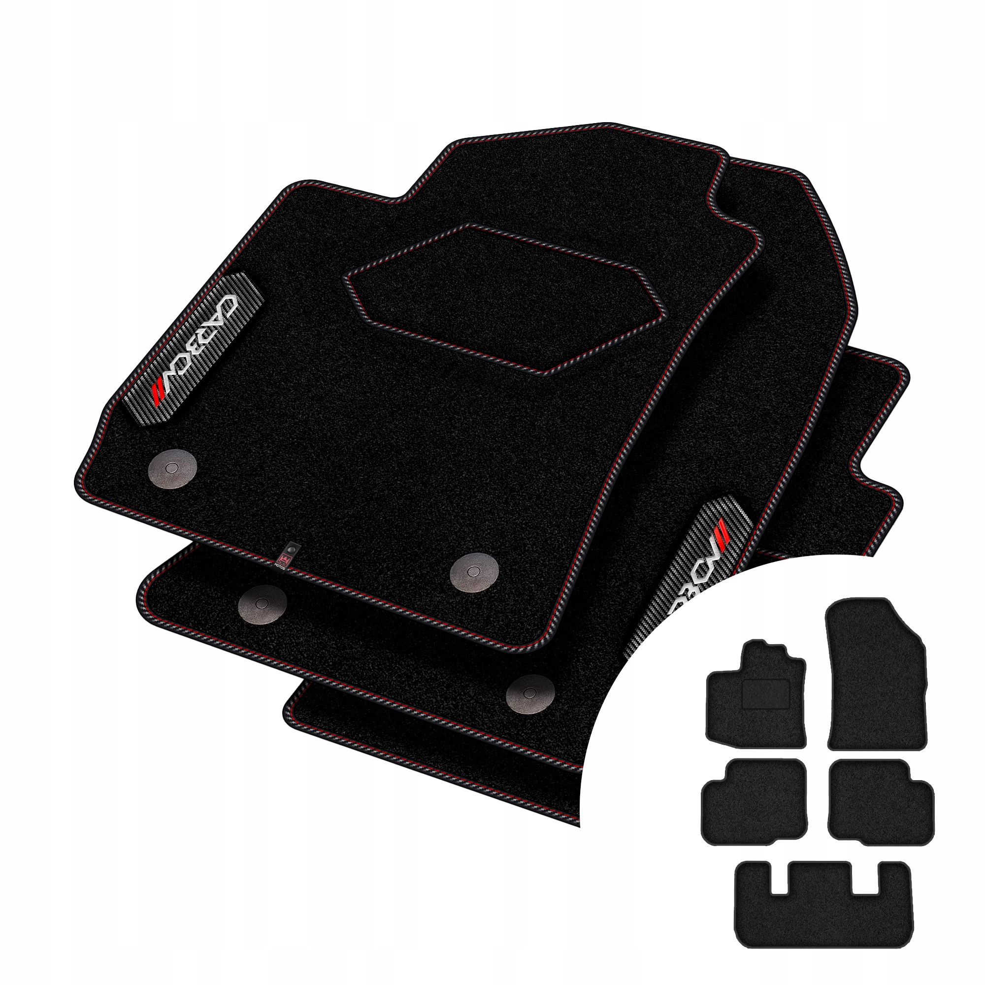 Velúrové koberčeky Carbon pre Dacia Lodgy 2012-2020