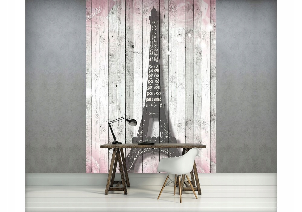 Fototapeta Paríž Eiffelova veža vintage kvety vinylová 184x254 lepidlo