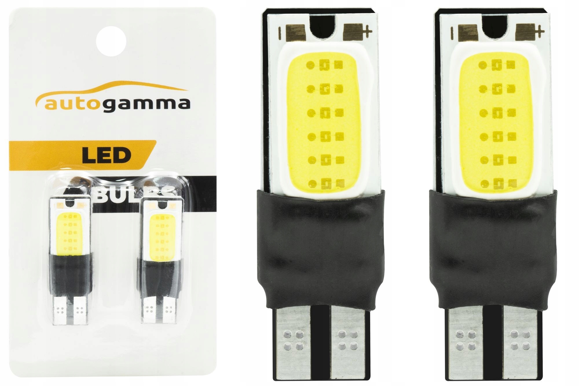 

Żarówki postojowe W5W T10 2 x Led Cob Biała 2 szt.