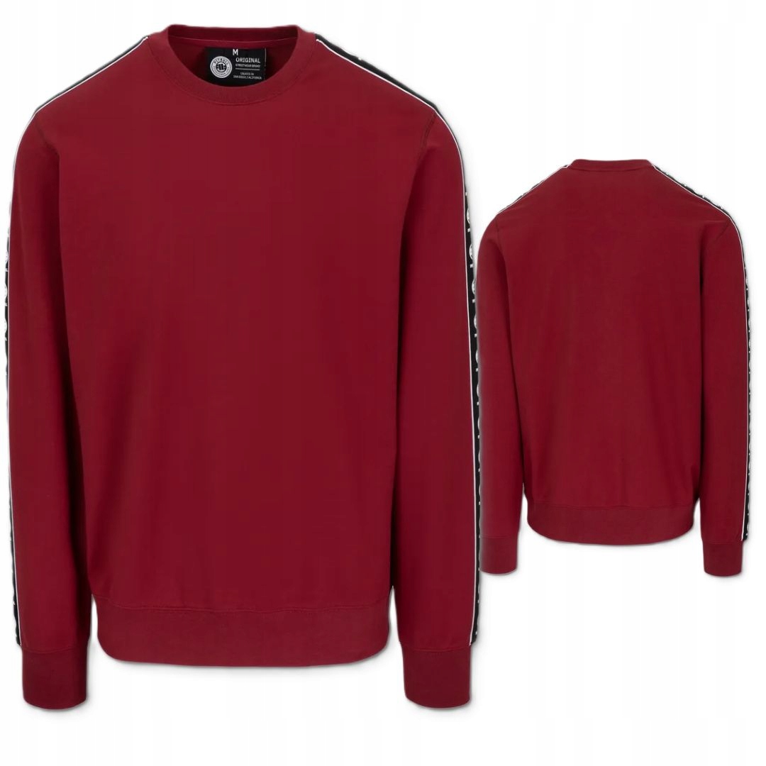 Pitbull West Coast Pánská Mikina Bez Kapuce Tape Nugget Bordó Burgundy 3XL