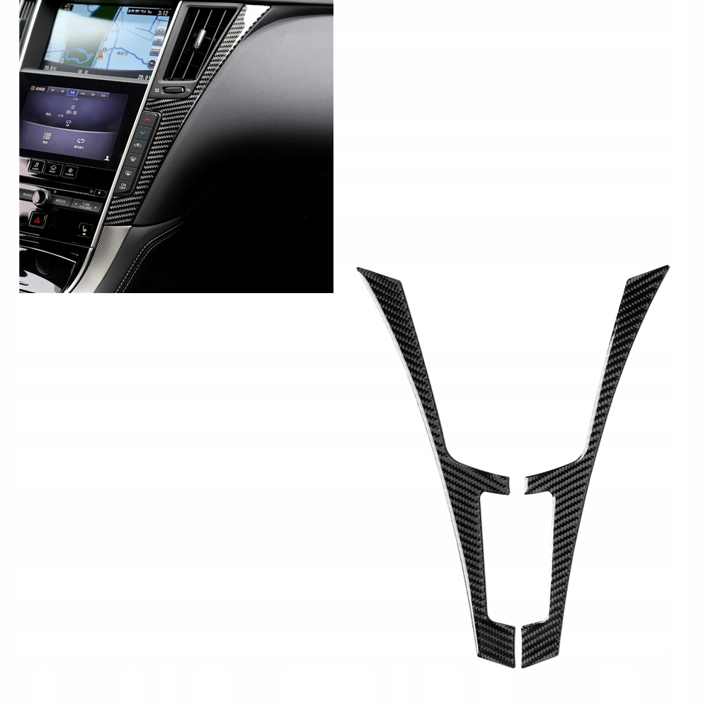 Для Infiniti Q50 Q60 2014-2019 вигляд вуглецевого волокна