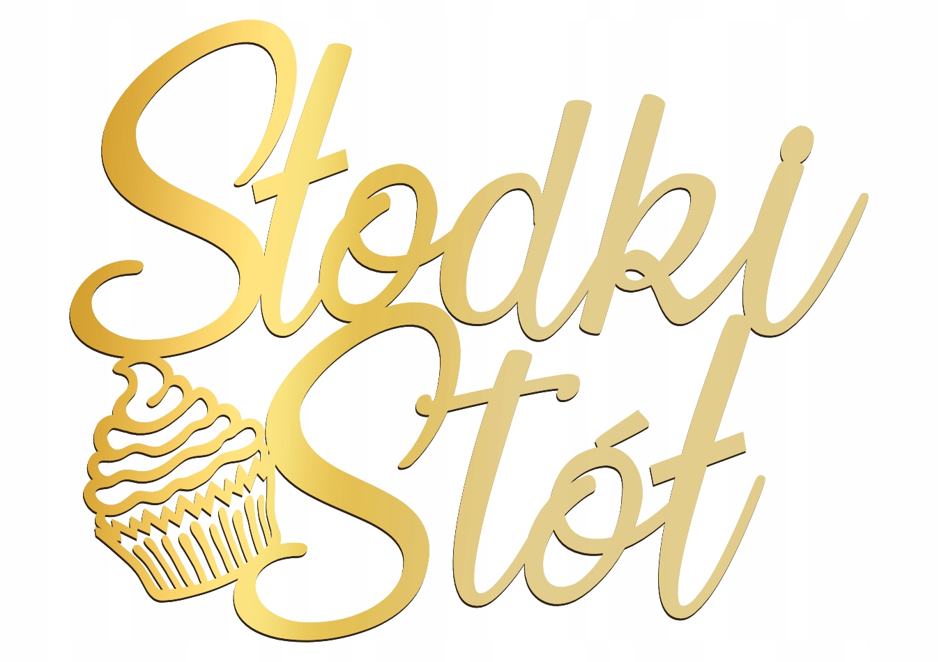

Słodki Stół Napis Na Stół Wesele Ślub Złoty