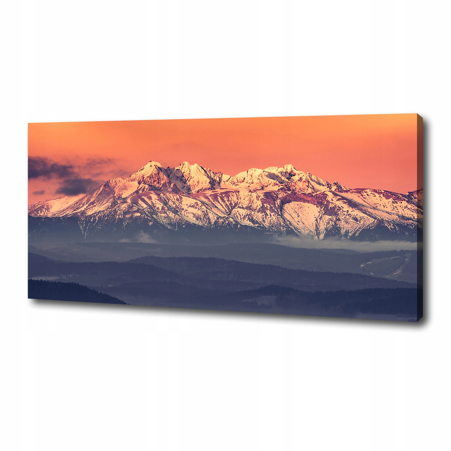 

Foto obraz na płótnie Wschód słońca Tatry 125x50cm
