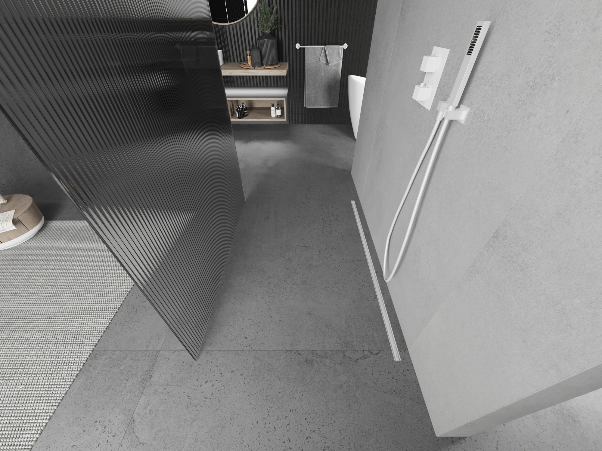 MEXEN KIOTO ŚCIANKA PRYSZNICOWA WOLNOSTOJĄCA 110 x 200 CM BIAŁA szkło 8 mm Kod producenta 800-110-002-20-09