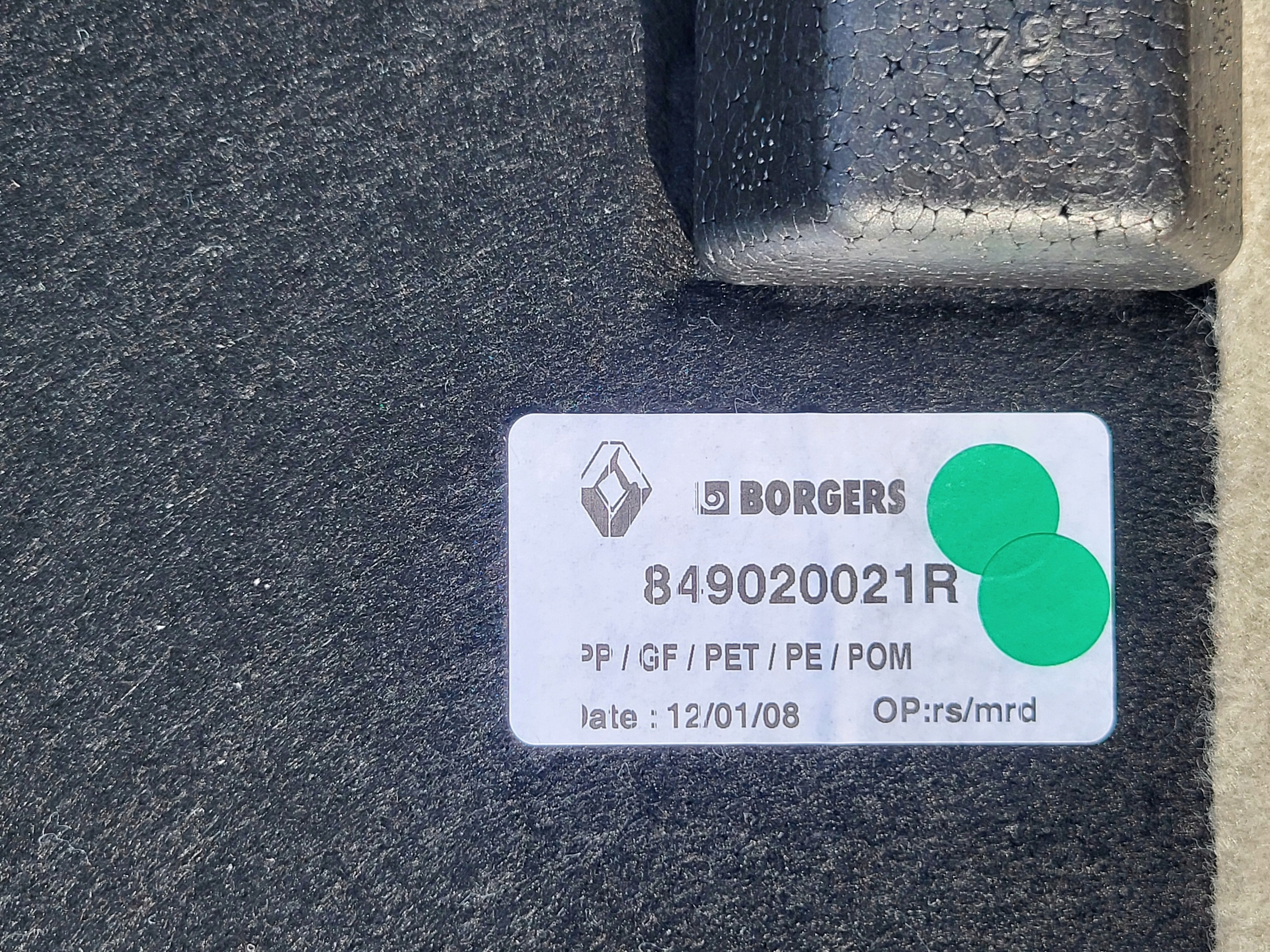 багажника обивка renault LAGUNA III универсал oe европа