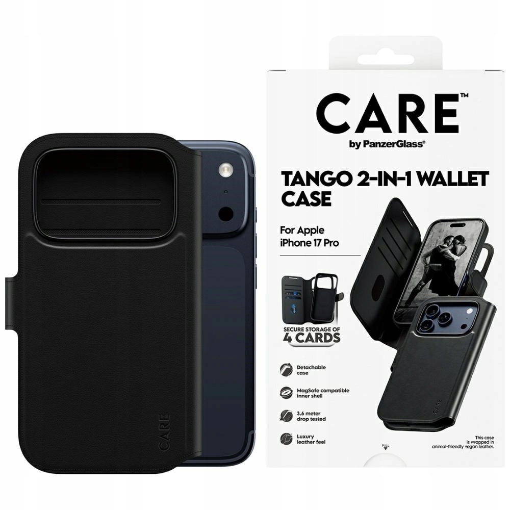 Puzdro Care by PanzerGlass Feature Tango 2v1 Wallet Case pre iPhone 17 Pro
