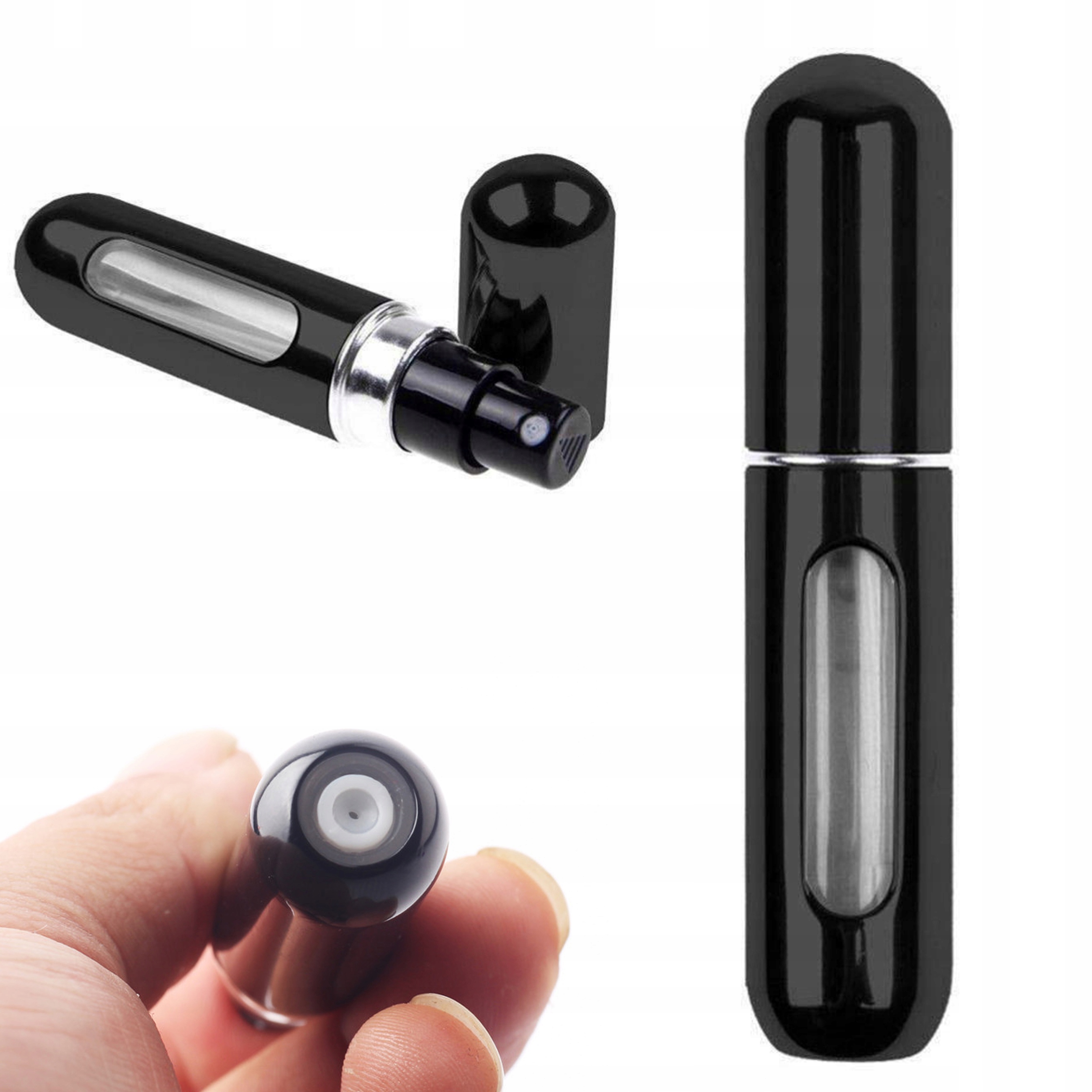 Atomizer podróżny do perfum 5ml - czarny