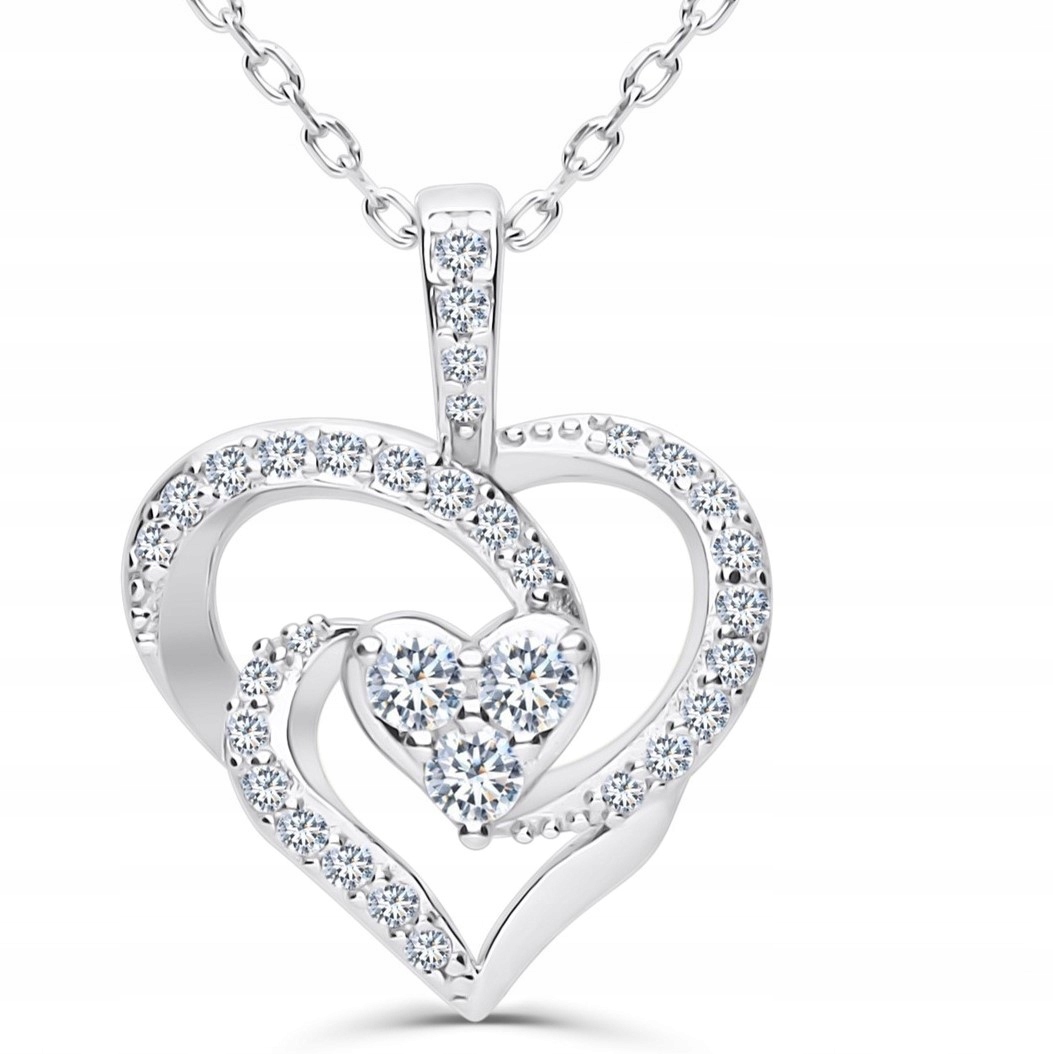 Stříbrný náhrdelník srdce stříbro 925 – elegantní klasika