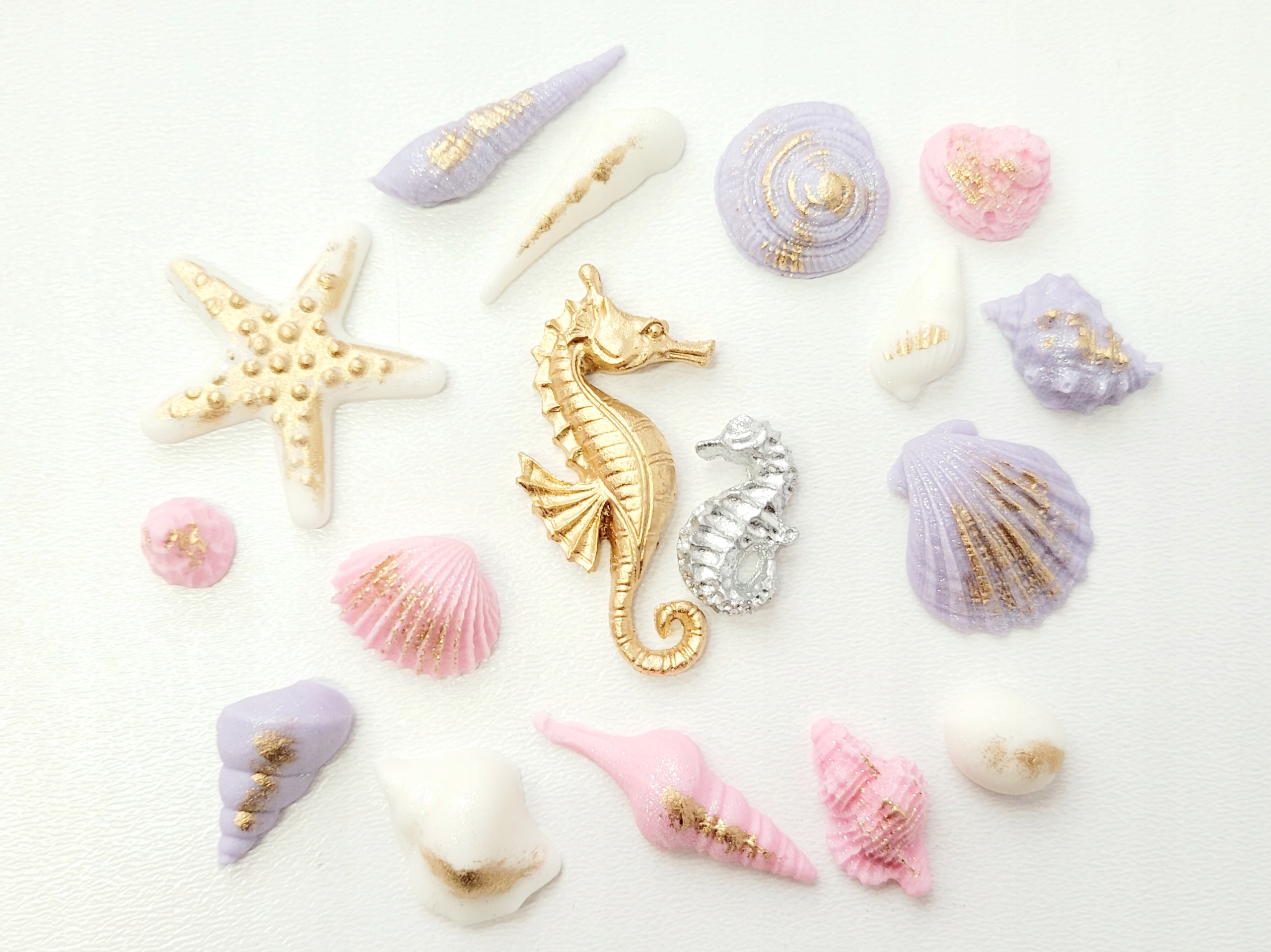 Muszelki,KONIK Morski ocean dekoracje na TORT