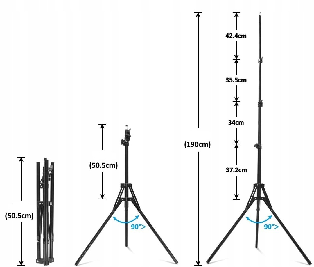 LAMPA PIERŚCIENIOWA 18" LED STATYW UCHWYTY NA TELEFON PILOT WISAMIC BR-18T Kod producenta SS54