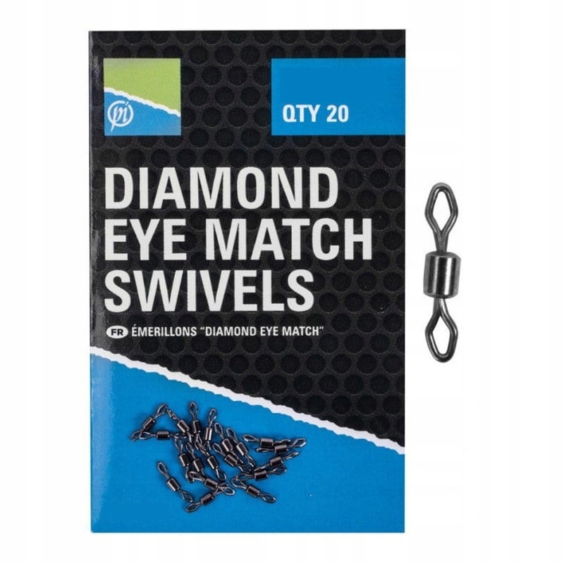 Preston Krętliki Diamond Eye Match Swivels #12 (op