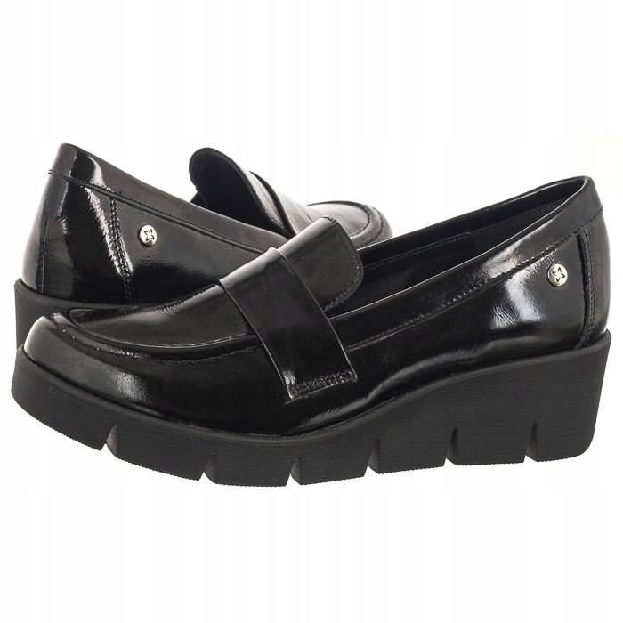 Boty Mokasíny Kožené Dámské Maciejka Černé 6266A-01