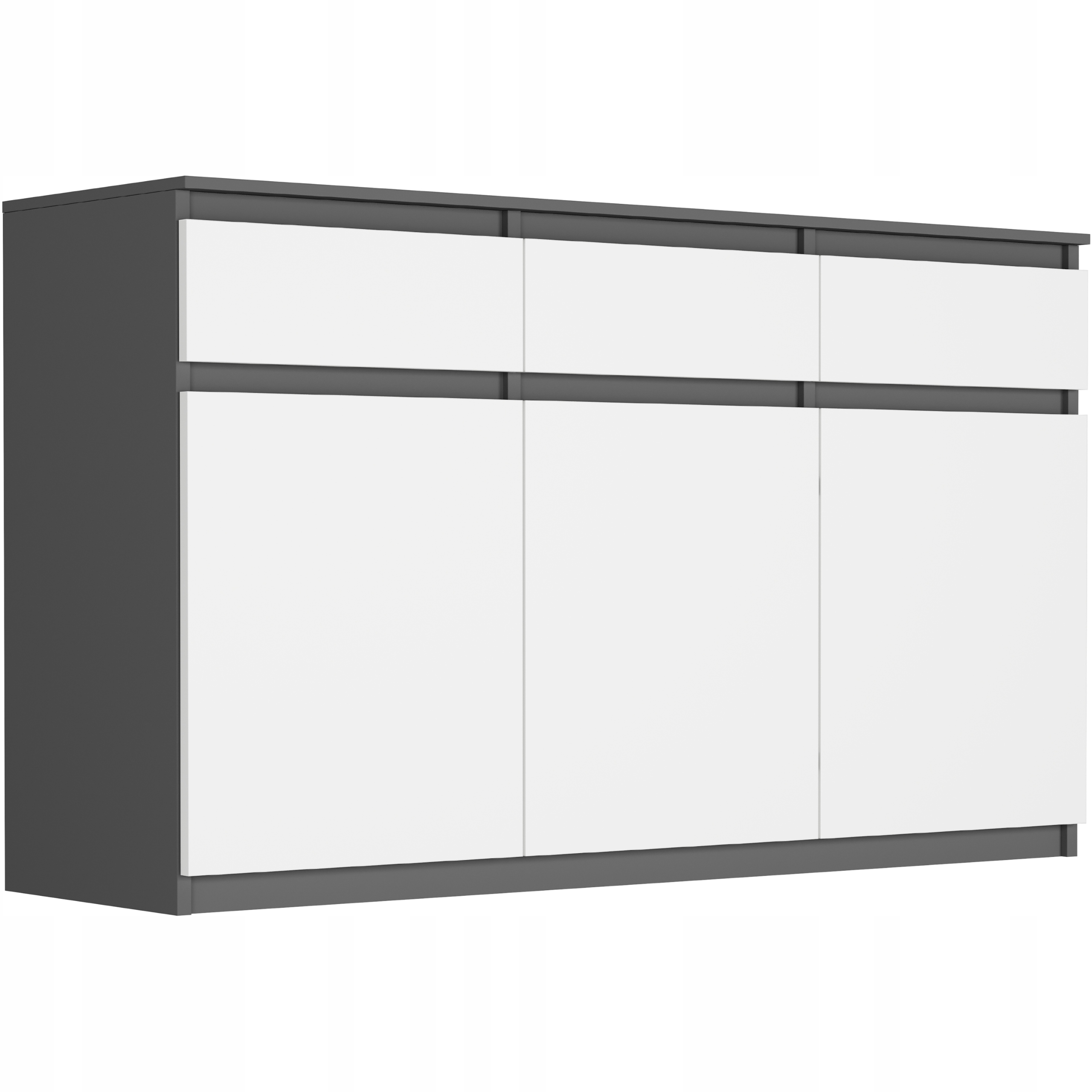 KOMODA 98CM SZAFKA 3 SZUFLADY MIX ANTRACYT S3