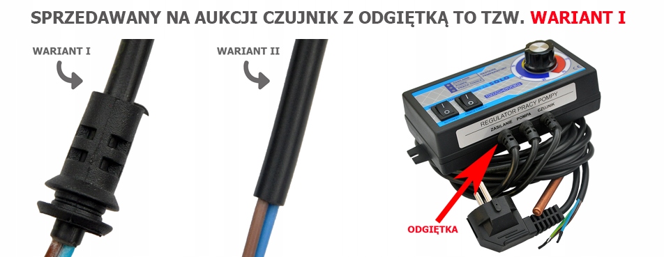 Czujnik Temperatury KTY do sterownika. Dł: 2,5m Rodzaj czujnik