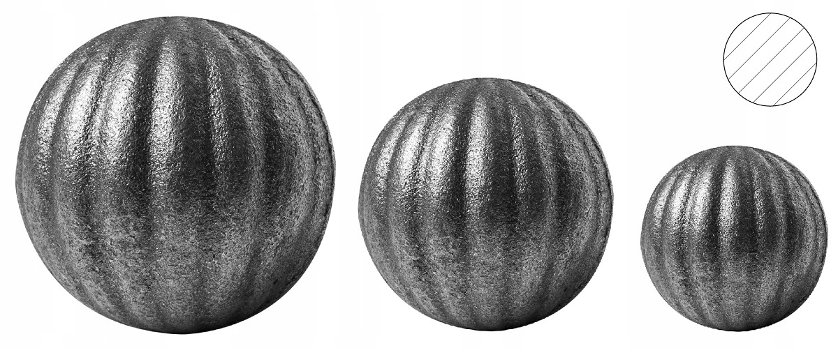 

kula pełna fakturowana fi 50 mm