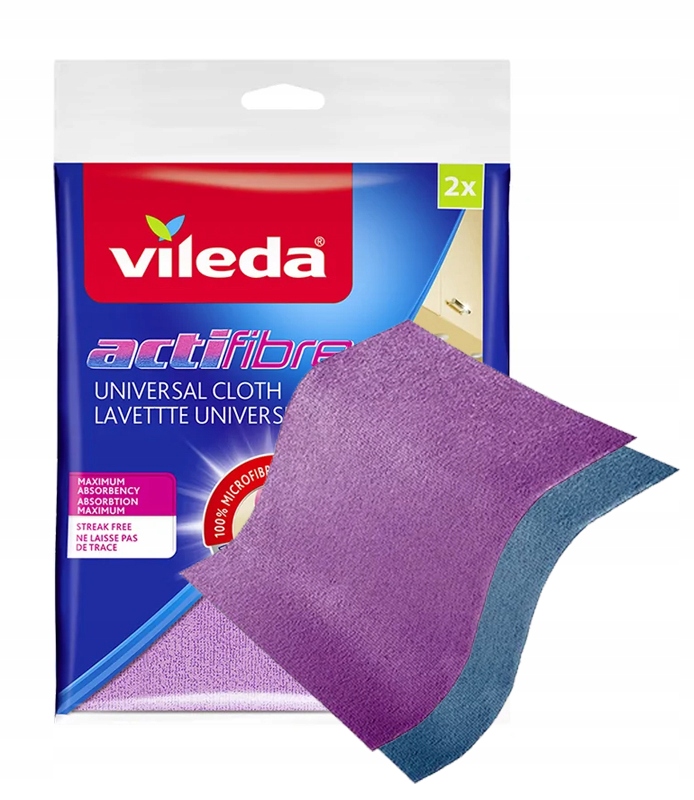 ŚCIERKA ŚCIERECZKA FIOLETOWA NIEBIESKA MIKROFIBRA VILEDA ACTIFIBRE 2szt Kod producenta ŚCIERKA ŚCIERECZKA FIOLETOWA MIKROFIBRA