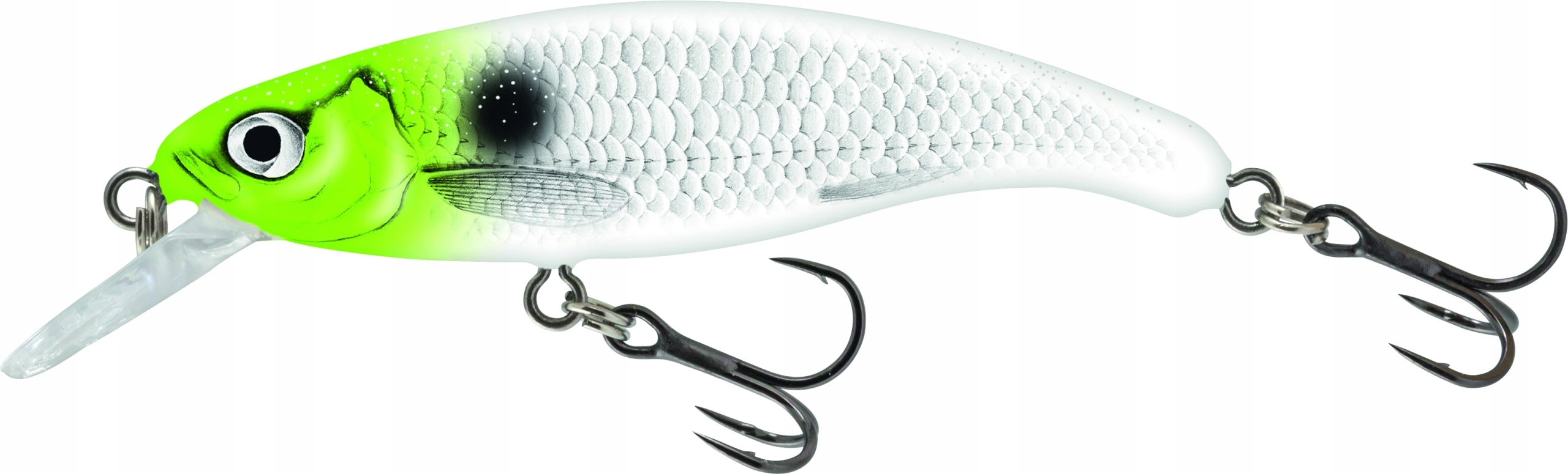 Wobler Salmo Slick Stick 6cm Hot green Bone Flash Pływający