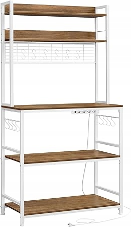 Kuchynská polica Vasagle s zásuvkami a mriežkovým panelom 80×170 cm