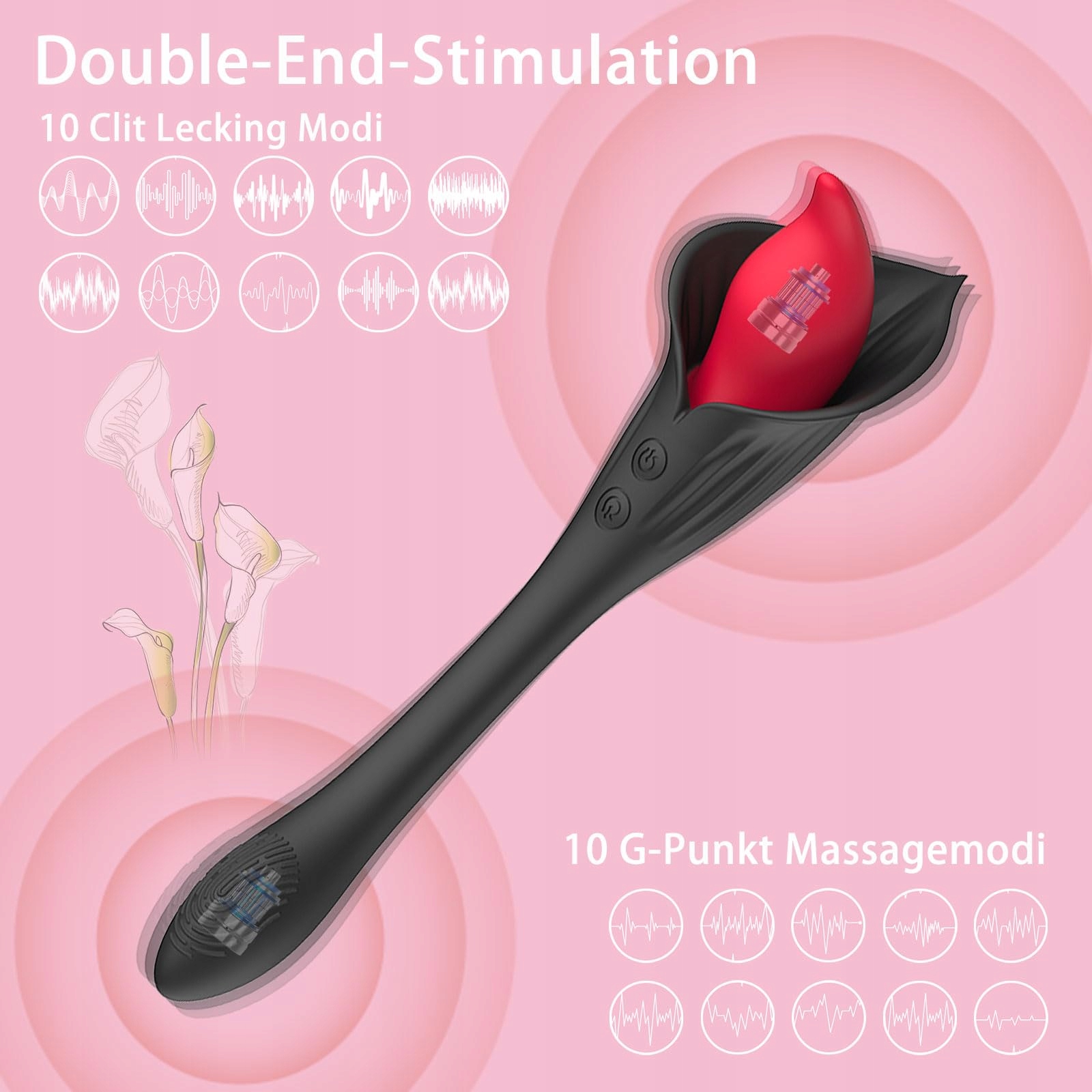 RABBIT VIBRATOR Dla Kobiet 10 Trybów Wibracji Masażer Klitoris i G-Punkt — miniatura 2