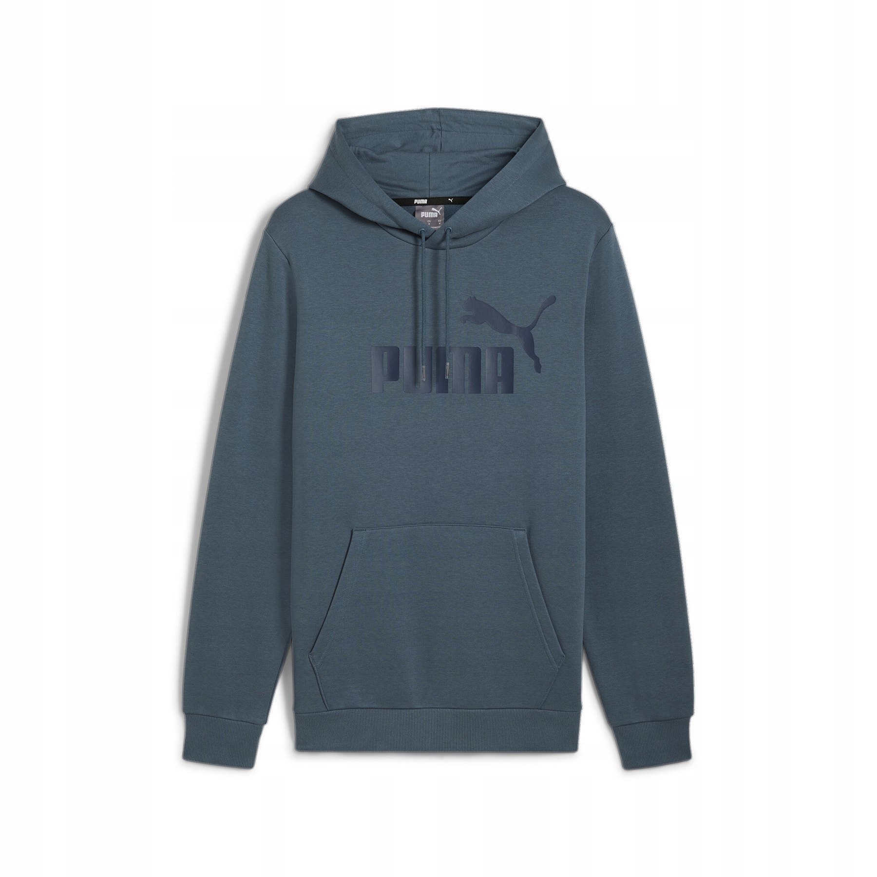 Puma pánská mikina s kapucí bavlněná Ess Big Logo Hoodie šedá