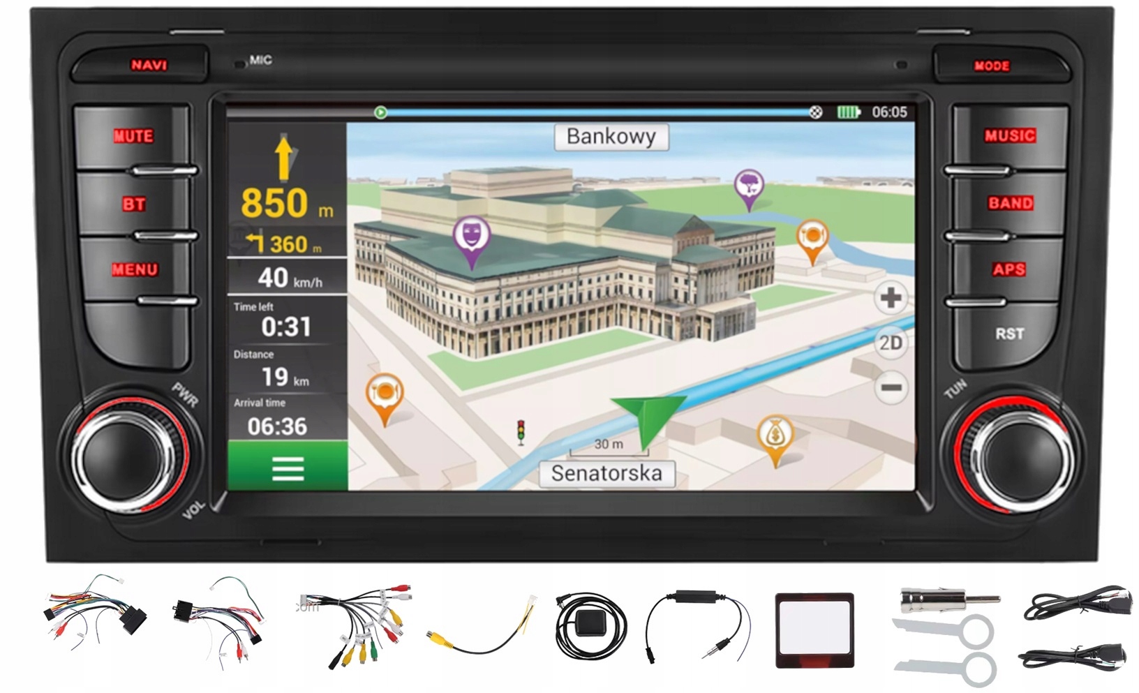 Gps Rádio Android Audi A4 B6 B7 2000-2008 Carplay Wifi Usb Bt 4GB 64GB