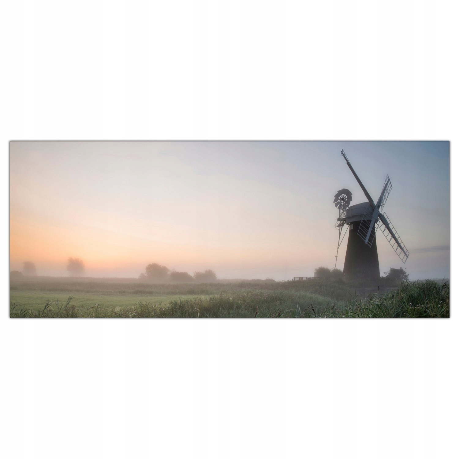 

Hartowany Obraz Szklany Młyn Pole Krajobraz 125x50