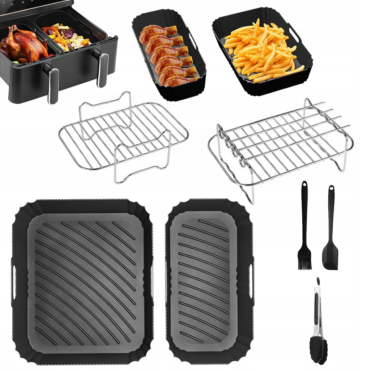 Akcesoria do AirFryer 12w1 Zestaw Akcesoriów do Air Frayera 12el