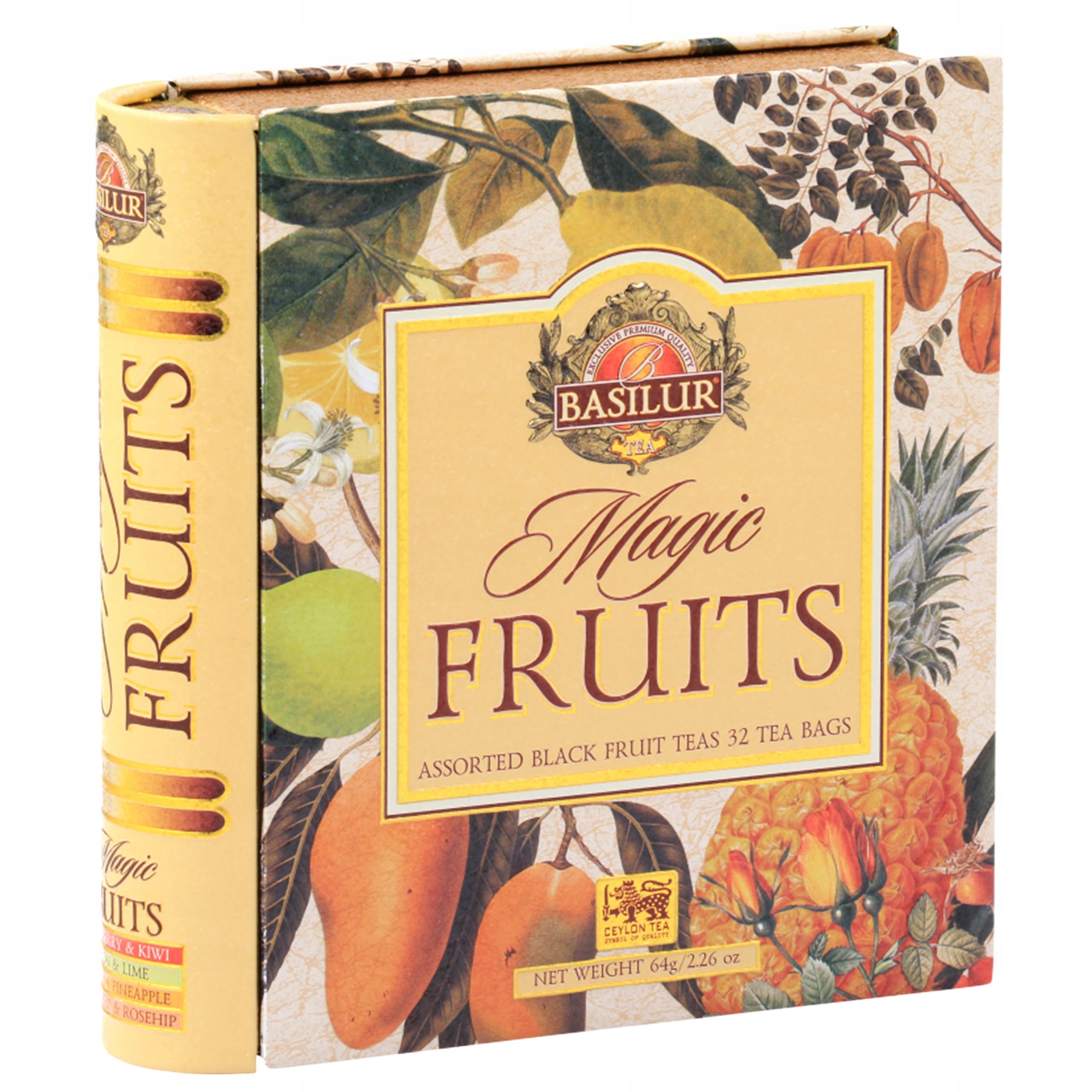 Levně Basilur Směs ovocných černých čajů v sáčcích, 32 sáčků