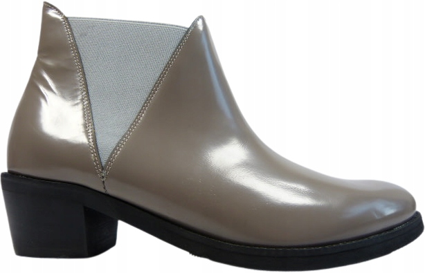 šedé dámské kotníkové boty klasické kožené lodičky Loft 39