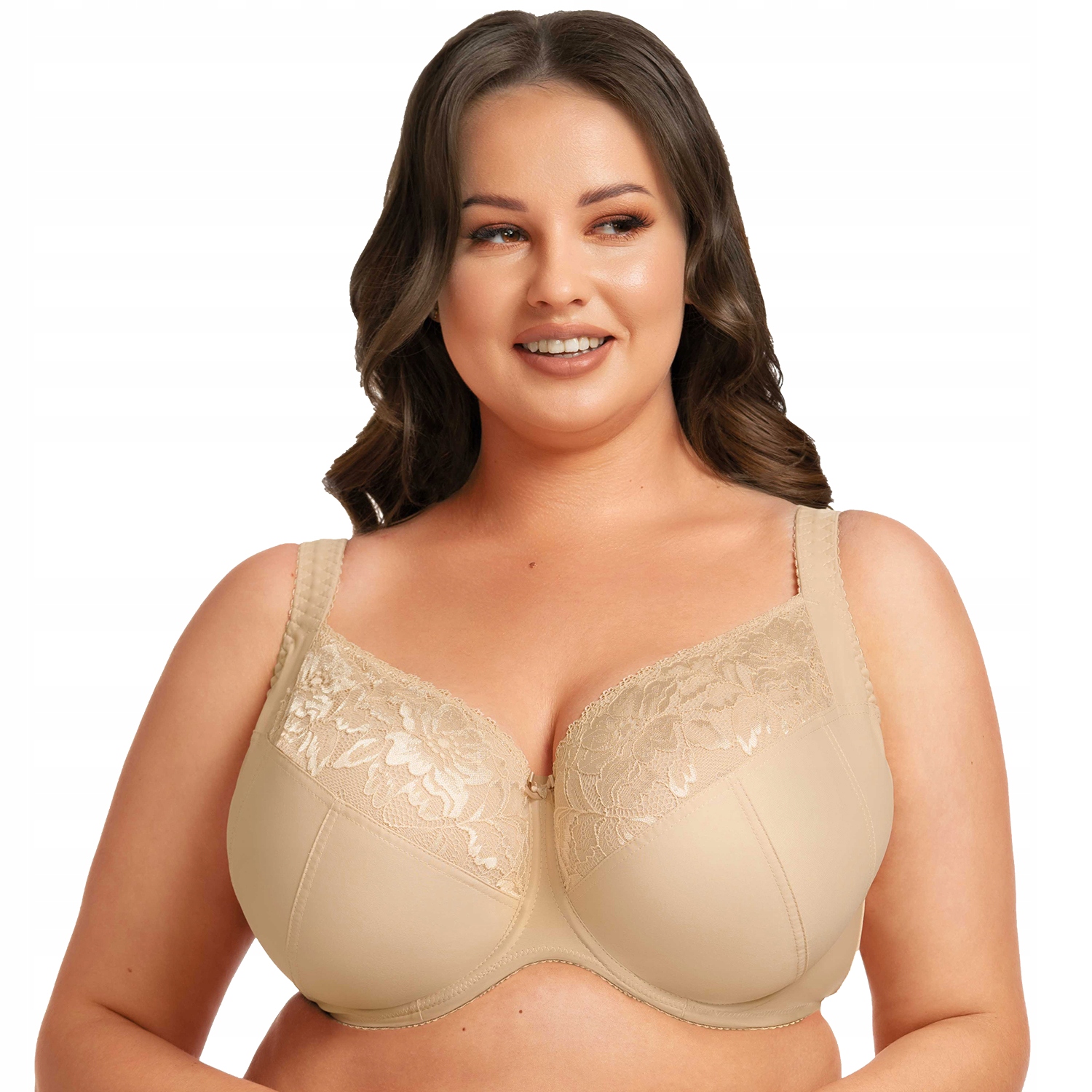 Nessa Omena New N507 Maxi béžová krajka Měkká podprsenka Soft 110G