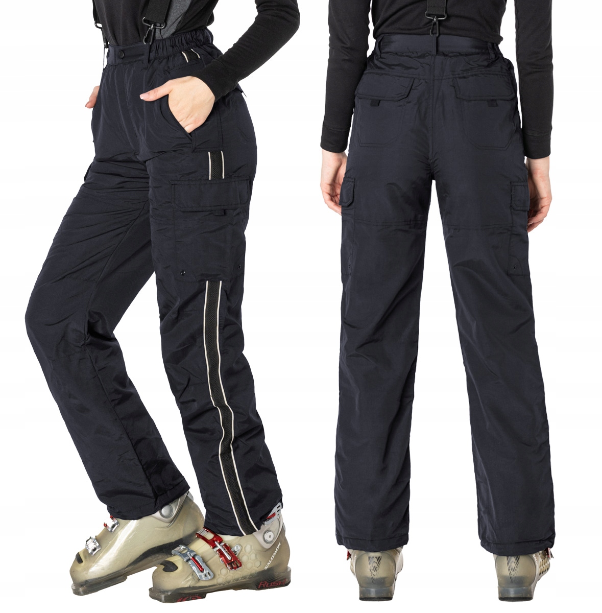 Ciepłe Sportowe Spodnie Narciarskie Damskie na Narty Snowboard 1132-03 L