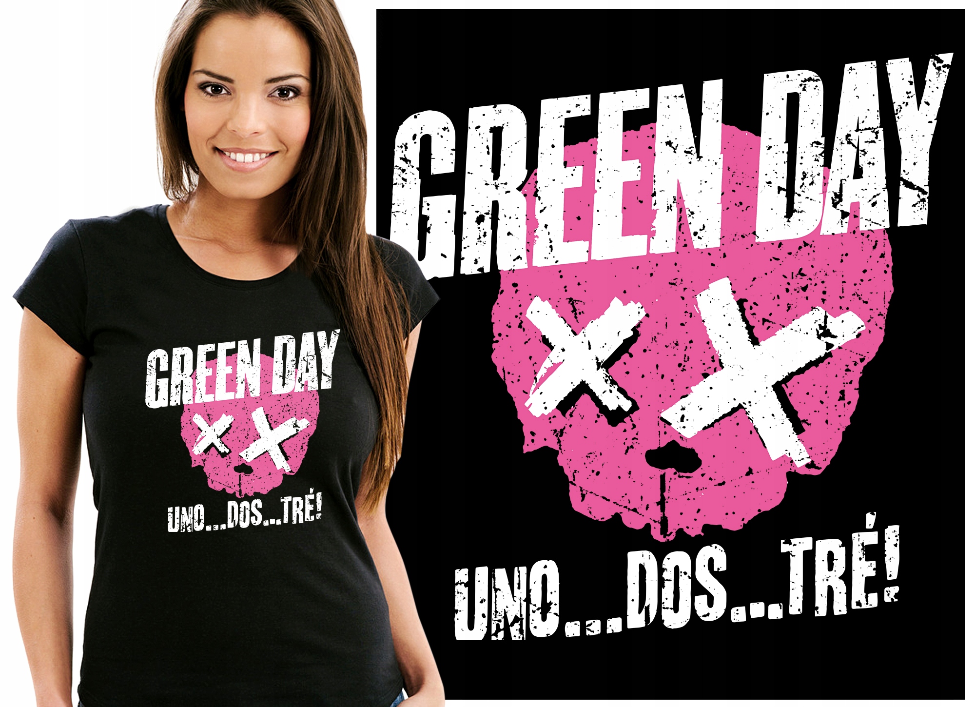 

Green Day Billie Mike Tre Punk Koszulka Damska S