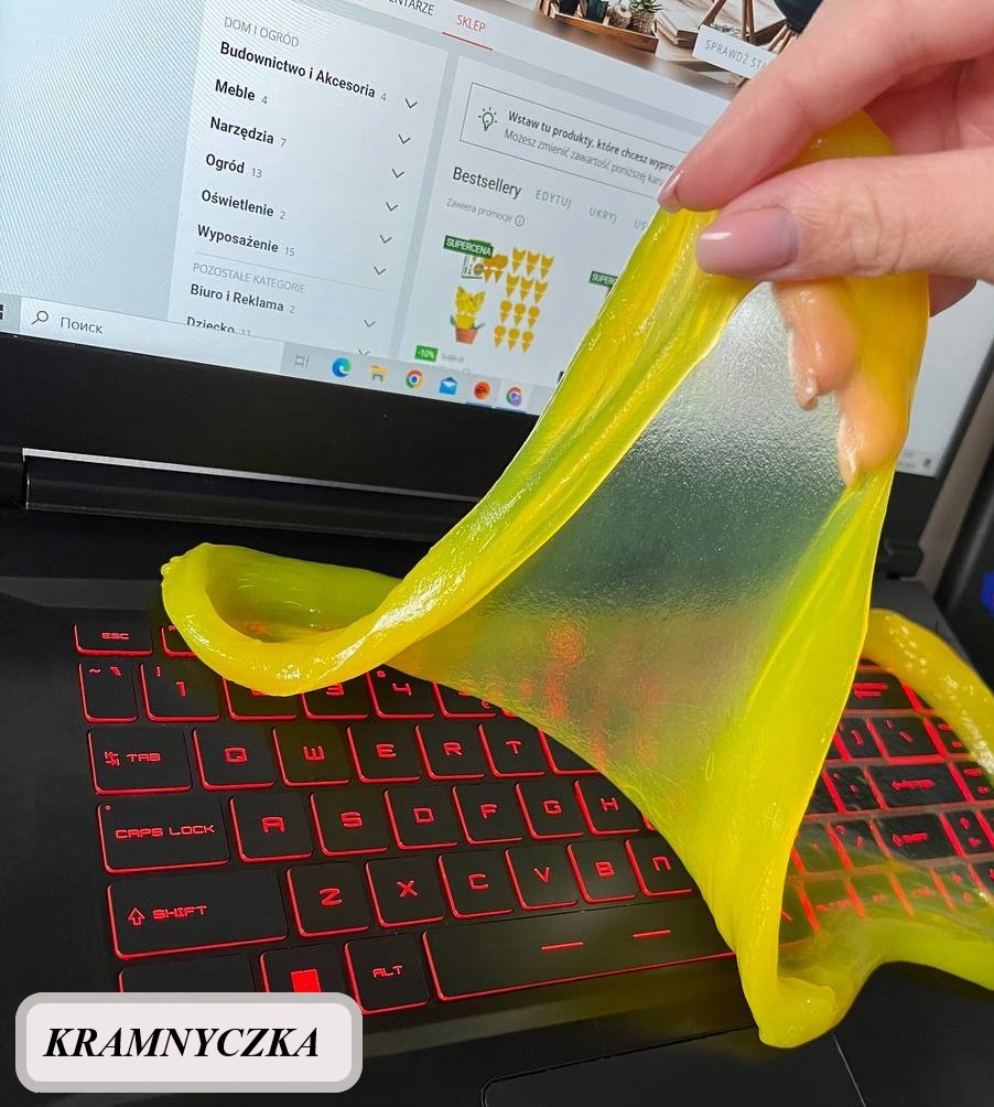 CZYŚCIK GUMA ŻEL DO KLAWIATUR TELEFONÓW SAMOCHODU KOKPITU PLASTELINA SLIME Producent Inny
