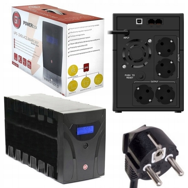 Záložný Zdroj Ups 1500VA/900W 4x Schuko Avr Led 1500 Va 900 W