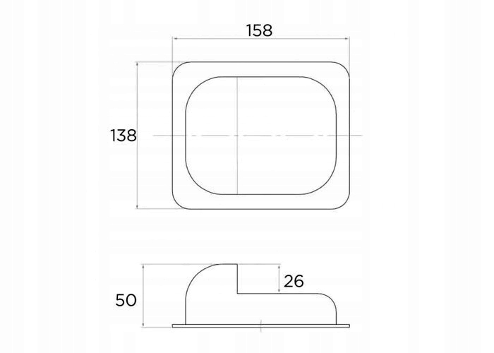 ODBÓJ OGRANICZNIK OPÓR STOPER DO BRAMY OCYNK 5CM Kod producenta 61,091