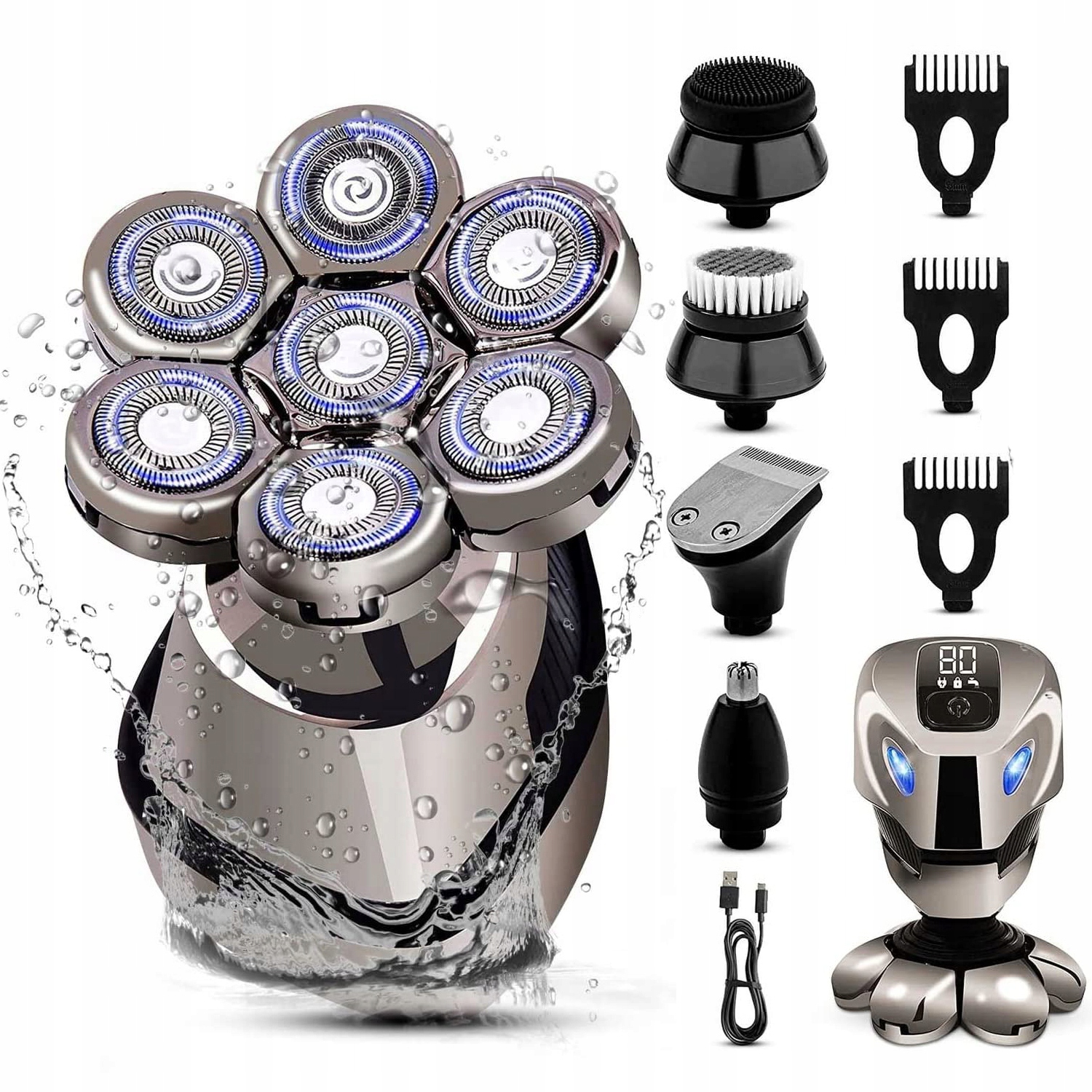 

5W1 Golarka Męska Maszynka Do Golenia Led Trymer