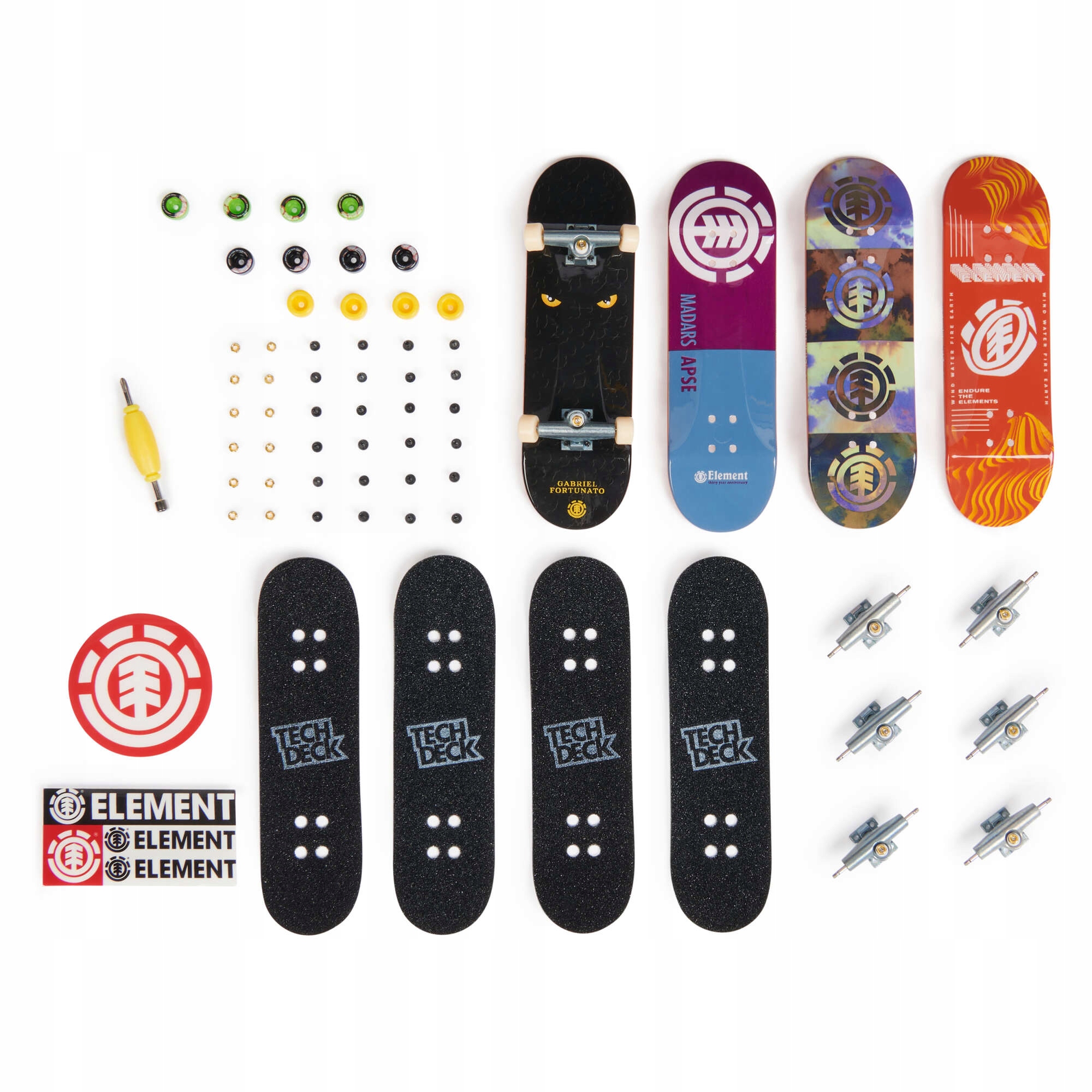 ZESTAW DESKOROLKI ELEMENT FINGERBOARD 4-PAK DO ZŁOŻENIA TECH DECK Marka Spin Master