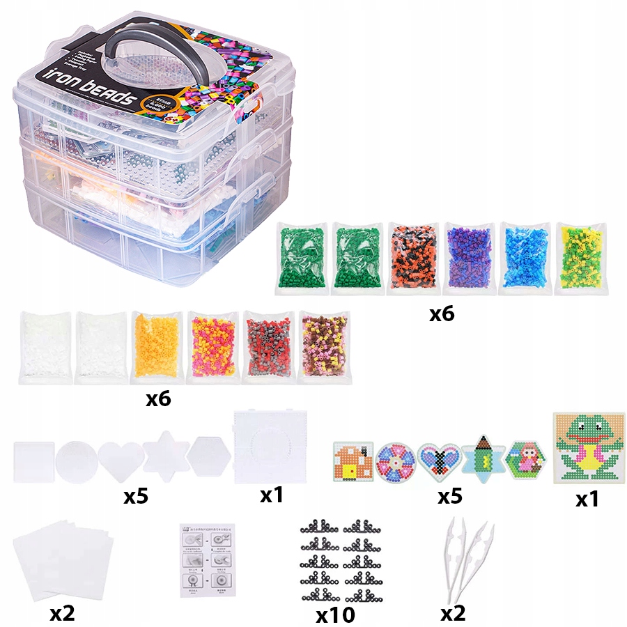 MEGA ZESTAW 6000 PRASOWANKA KORALIKI DO PRASOWANIA XXL KREATYWNY NA PREZENT EAN (GTIN) 5905108450823