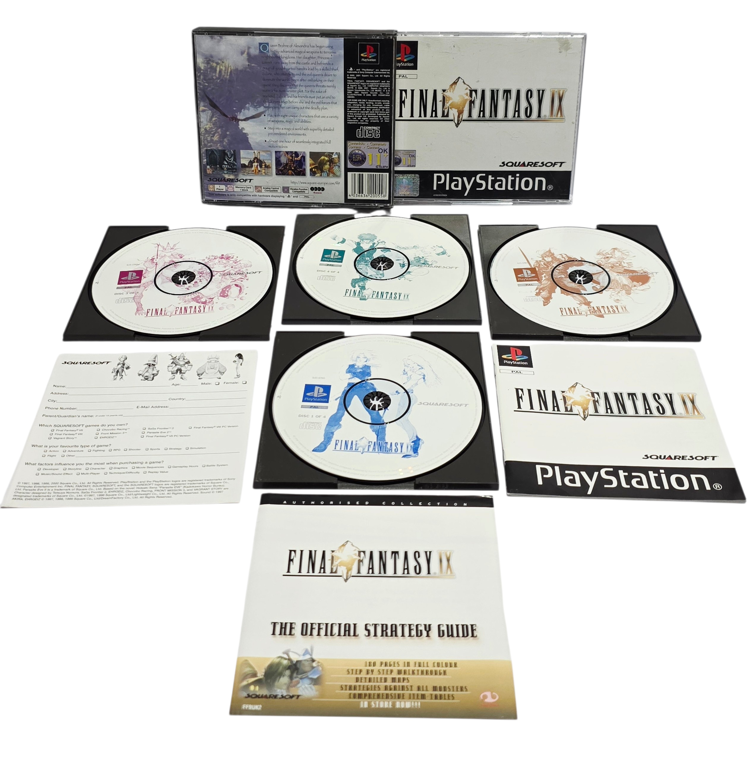 FINAL FANTASY IX PSX 3XA PŁYTY +DB, -BDB,-BDB,-BDB