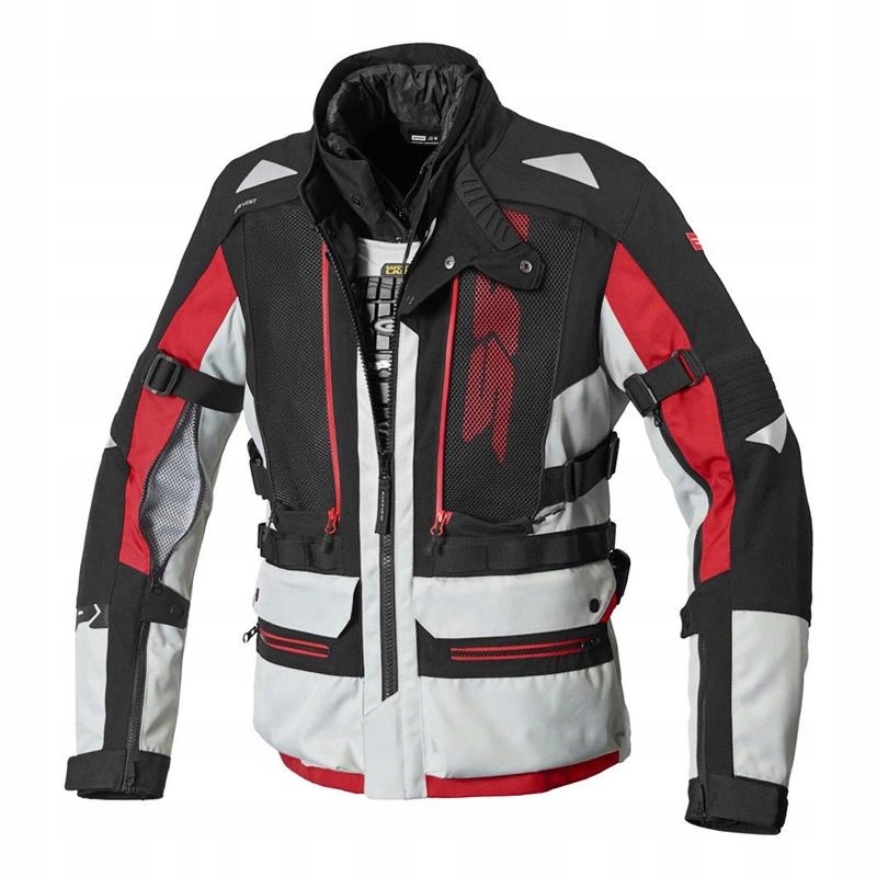 Textilná motocyklová bunda Spidi Allroad Ice/red šedá/červená Darčeky