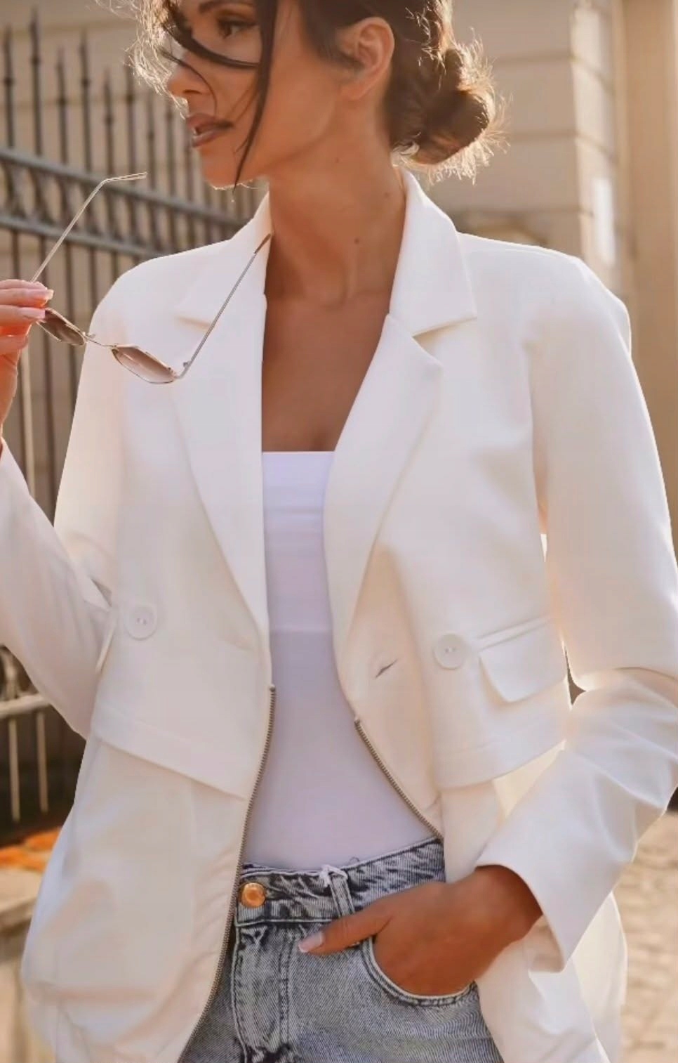 By O La La...! Bunda Sako S Ortalionem Off White M