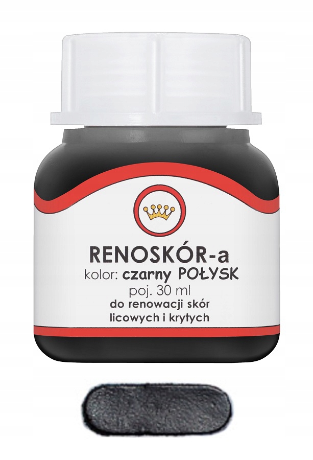 

Renoskór Farba Lakier Do Skóry Czarny Połysk 30 ml
