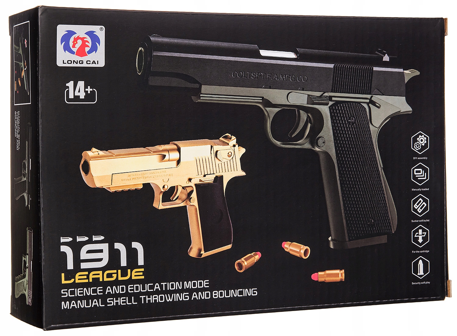 PISTOLET COLT BEZPIECZNE NABOJE PIANKI EVA STRZAŁKI WYPADAJĄCA ŁUSKA Stan opakowania oryginalne